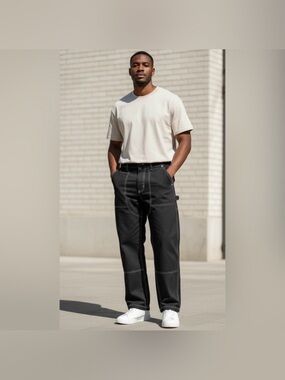 Liquid Lagoon Utility Cargo Pants Straight Leg Size 30x28 Gorpcore Skater. MM